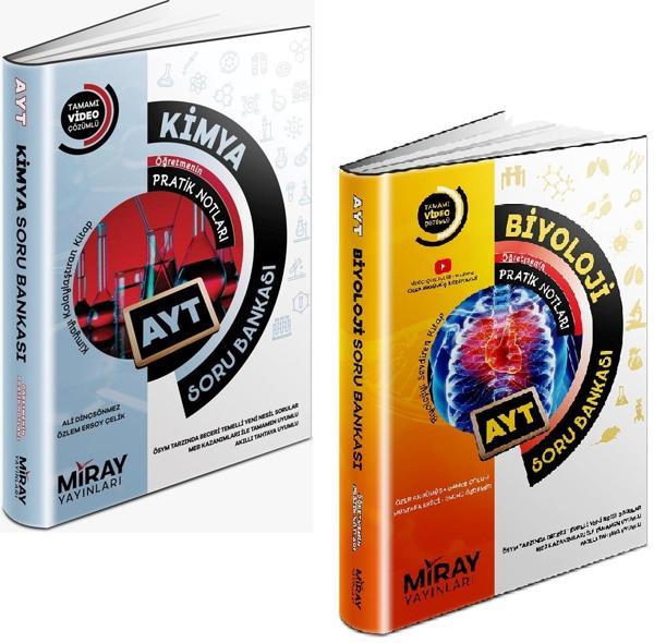 Miray 2024 Ayt Biyoloji + Kimya Soru Bankası Seti 2 Kitap - Miray Yayınları - Image 1