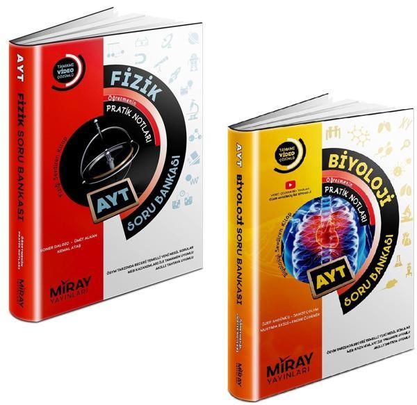 Miray 2024 Ayt Fizik + Biyoloji Soru Bankası Seti 2 Kitap - Miray Yayınları - Image 1