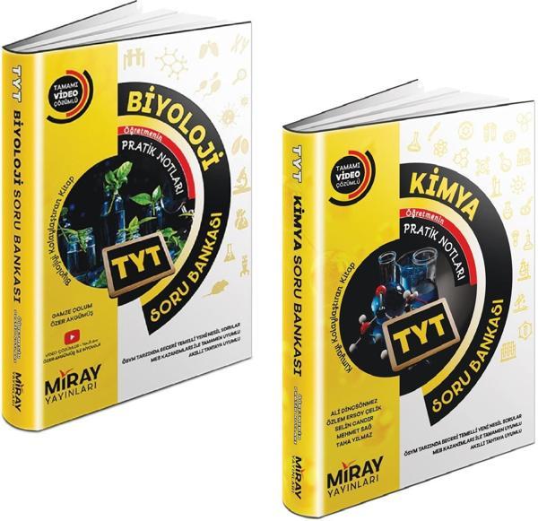 Miray 2024 Tyt Biyoloji + Kimya Soru Bankası Seti 2 Kitap - Miray Yayınları - Image 1