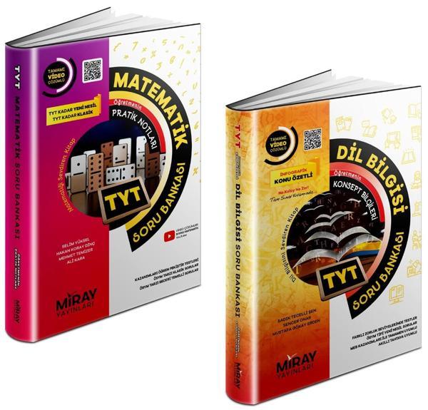 Miray 2024 Tyt Matematik + Dil Bilgisi Soru Bankası Seti 2 Kitap - Miray Yayınları - Image 1