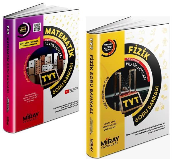Miray 2024 Tyt Matematik + Fizik Soru Bankası Seti 2 Kitap - Miray Yayınları - Image 1