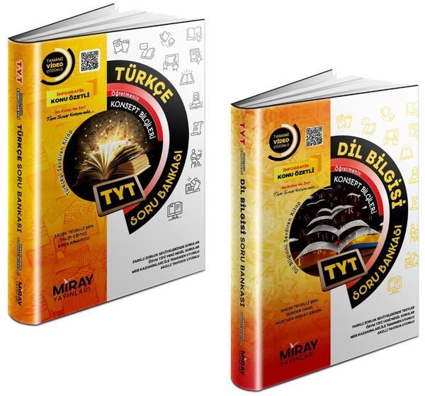 Miray 2024 Tyt Türkçe + Dil Bilgisi Soru Bankası Seti 2 Kitap - Miray Yayınları - Image 1