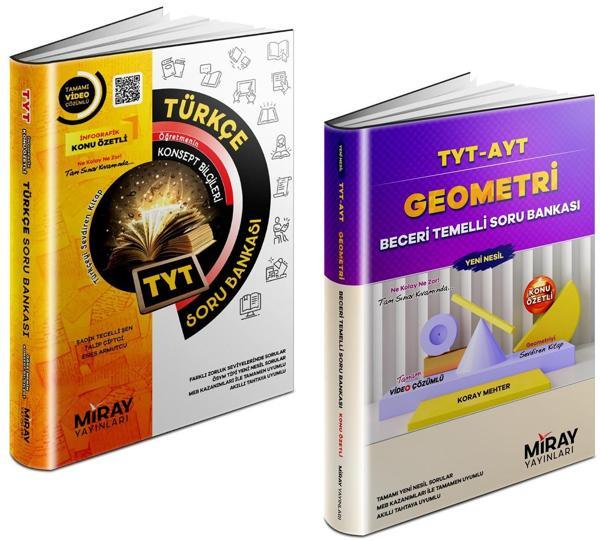 Miray 2024 Tyt Türkçe + Geometri Soru Bankası Seti 2 Kitap - Miray Yayınları - Image 1