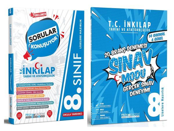 Pruva Akademi 8. Sınıf Lgs İnkılap Tarihi Sorular Konuşuyor + Deneme Seti 2 Kitap 2023 - Pruva Akademi - Image 1