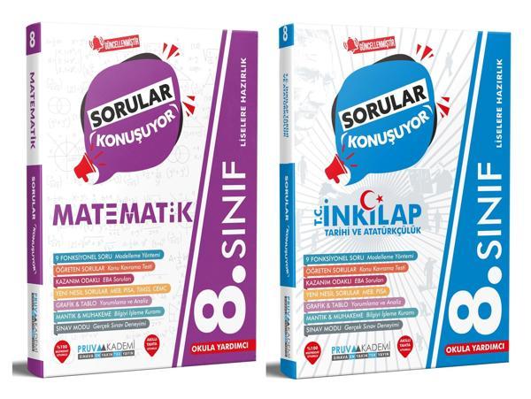 Pruva Akademi 8. Sınıf Matematik + İnkılap Sorular Konuşuyor Seti 2 Kitap 2023 - Pruva Akademi - Image 1