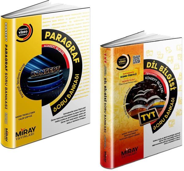 Miray 2024 Tyt Paragraf + Dil Bilgisi Soru Bankası Seti 2 Kitap - Miray Yayınları - Image 1