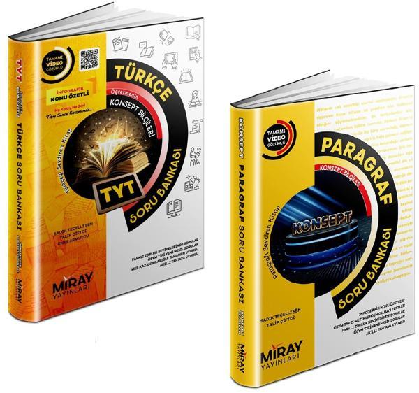 Miray 2024 Tyt Paragraf + Türkçe Soru Bankası Seti 2 Kitap - Miray Yayınları - Image 1