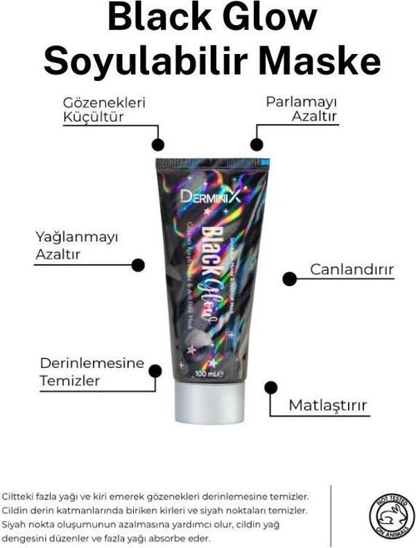 Derminix Black Glow Gözenek Karşıtı Soyulabilir Maske 100ml - Image 1