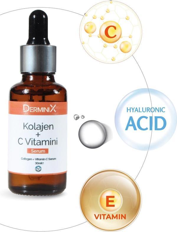 Derminix Kolajen + C Vitamini Leke Karşıtı Cilt Bakım Serumu - Image 1