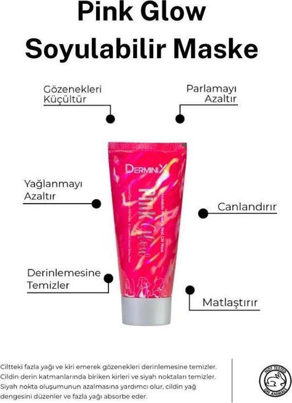 Derminix Pink Glow Greyfurt Özlü Detoks Etkili Soyulabilir Maske - Image 1