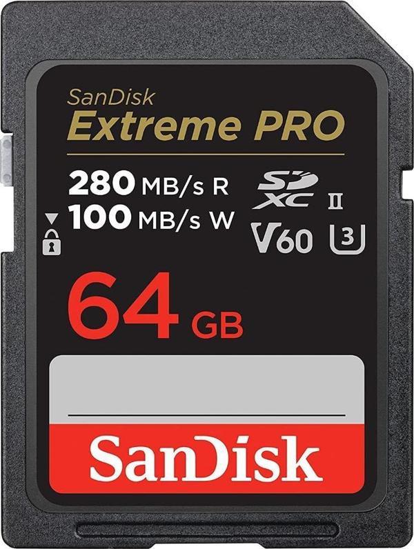 Sandisk 64GB SDXC Extreme Pro 280MB/s V60 Hafıza Kartı - Image 1