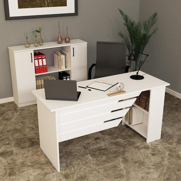 Kalender Dekor Steen - 1 - 4 Ofis Büro Masası Takımı Beyaz - Image 1