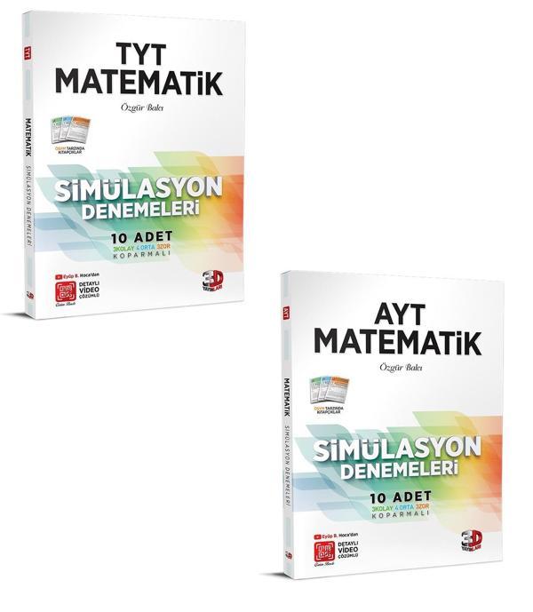 3D Yayınları 2024 Tyt Ayt Matematik Deneme Seti - 3D Yayınları - Image 1