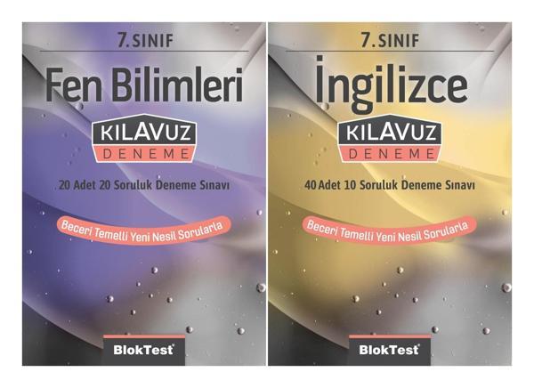 Bloktest 7. Sınıf Fen Bilimleri + İngilizce Kılavuz Deneme Seti 2 Kitap 2023 - Bloktest Yayınları - Image 1