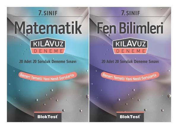 Bloktest 7. Sınıf Matematik + Fen Bilimleri Kılavuz Deneme Seti 2 Kitap 2023 - Bloktest Yayınları - Image 1