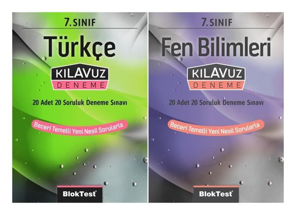 Bloktest 7. Sınıf Türkçe + Fen Bilimleri Kılavuz Deneme Seti 2 Kitap 2023 - Bloktest Yayınları - Image 1