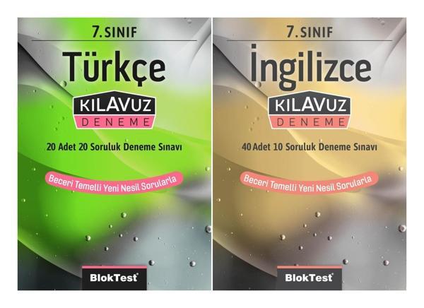 Bloktest 7. Sınıf Türkçe + İngilizce Kılavuz Deneme Seti 2 Kitap 2023 - Bloktest Yayınları - Image 1