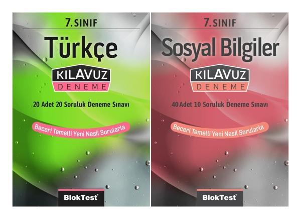 Bloktest 7. Sınıf Türkçe + Sosyal Bilgiler Kılavuz Deneme Seti 2 Kitap 2023 - Bloktest Yayınları - Image 1