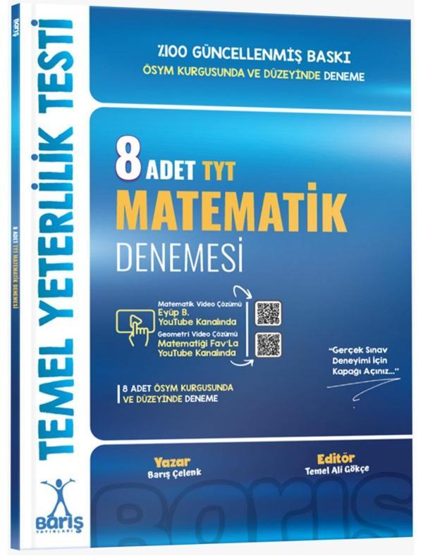 Barış Yayınları 2024 Tyt 8 Li Matematik Denemesi - Barış Çelenk - Image 1