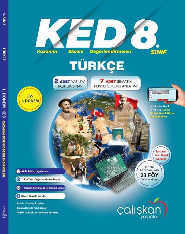 Çalışkan 8. Sınıf Lgs 1. Dönem Türkçe Kazanım Ekseni Deneme 2023 - Çalışkan Yayınları - Image 1