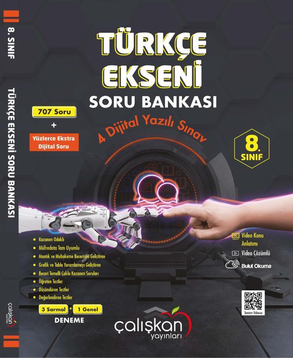 Çalışkan 8. Sınıf Lgs Türkçe Ekseni Soru Bankası 2023 - Çalışkan Yayınları - Image 1