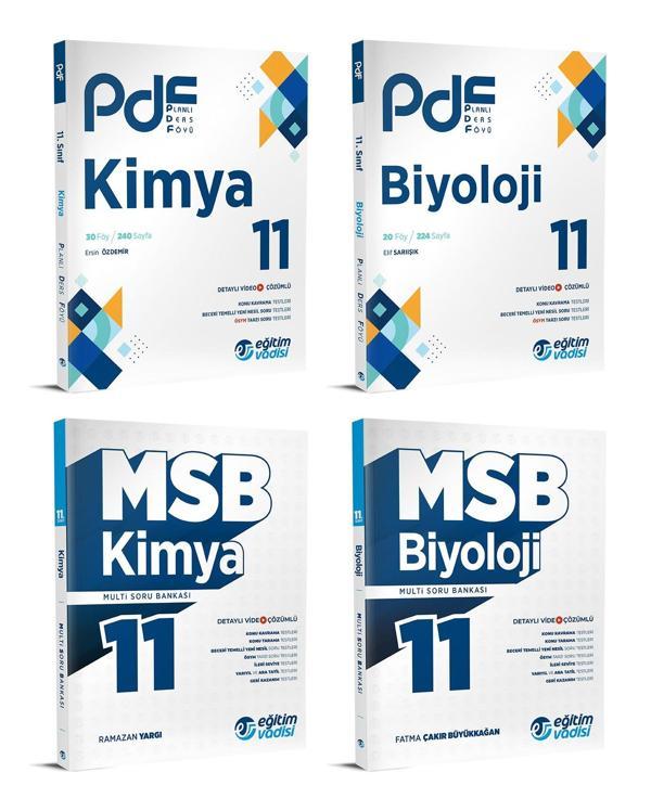 Eğitim Vadisi 2024 11. Sınıf Kimya + Biyoloji Pdf + Soru Seti 4 Kitap - Eğitim Vadisi - Image 1