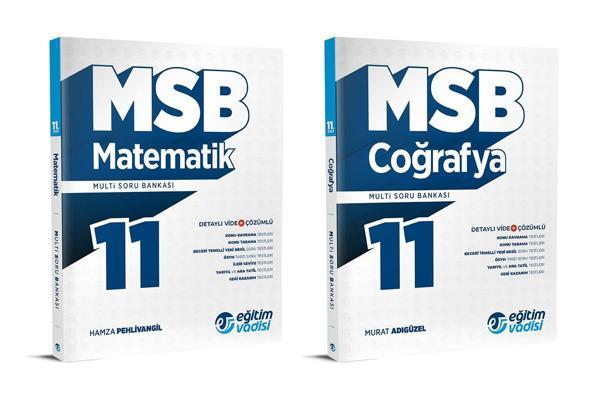 Eğitim Vadisi 2024 11. Sınıf Matematik + Coğrafya Soru Bankası Seti 2 Kitap - Eğitim Vadisi - Image 1