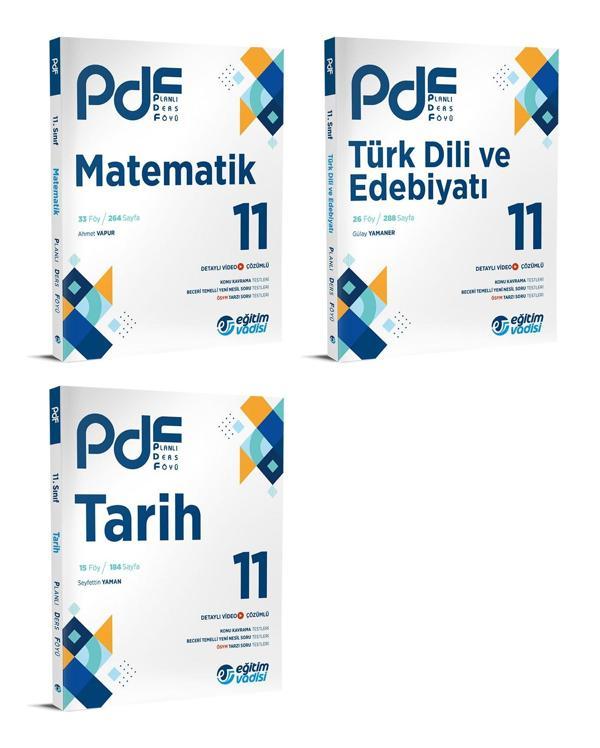 Eğitim Vadisi 2024 11. Sınıf Matematik + Edebiyat + Tarih Pdf Seti 3 Kitap - Eğitim Vadisi - Image 1