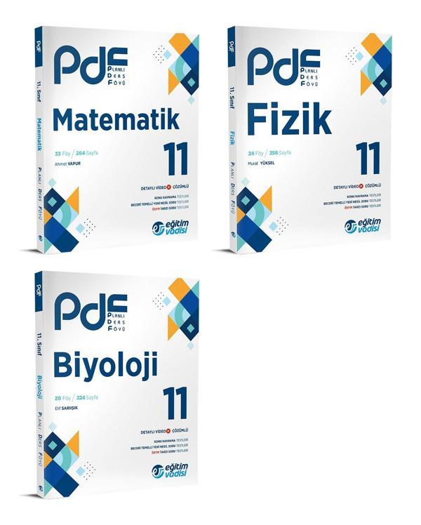 Eğitim Vadisi 2024 11. Sınıf Matematik + Fizik + Biyoloji Pdf Seti 3 Kitap - Eğitim Vadisi - Image 1