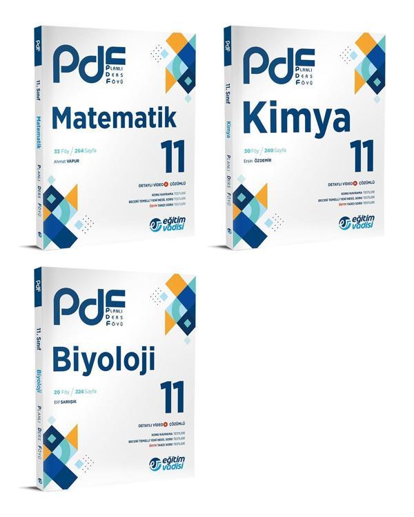 Eğitim Vadisi 2024 11. Sınıf Matematik + Kimya + Biyoloji Pdf Seti 3 Kitap - Eğitim Vadisi - Image 1