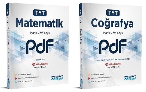 Eğitim Vadisi 2024 Tyt Matematik + Coğrafya Pdf Planlı Ders Föyü Seti 2 Kitap - Eğitim Vadisi - Image 1