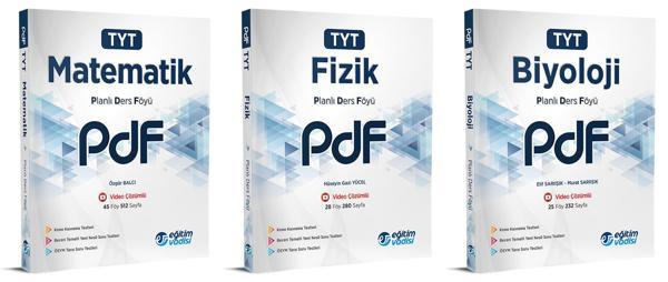 Eğitim Vadisi 2024 Tyt Matematik + Fizik + Biyoloji Pdf Planlı Ders Föyü Seti 3 Kitap - Eğitim Vadisi - Image 1