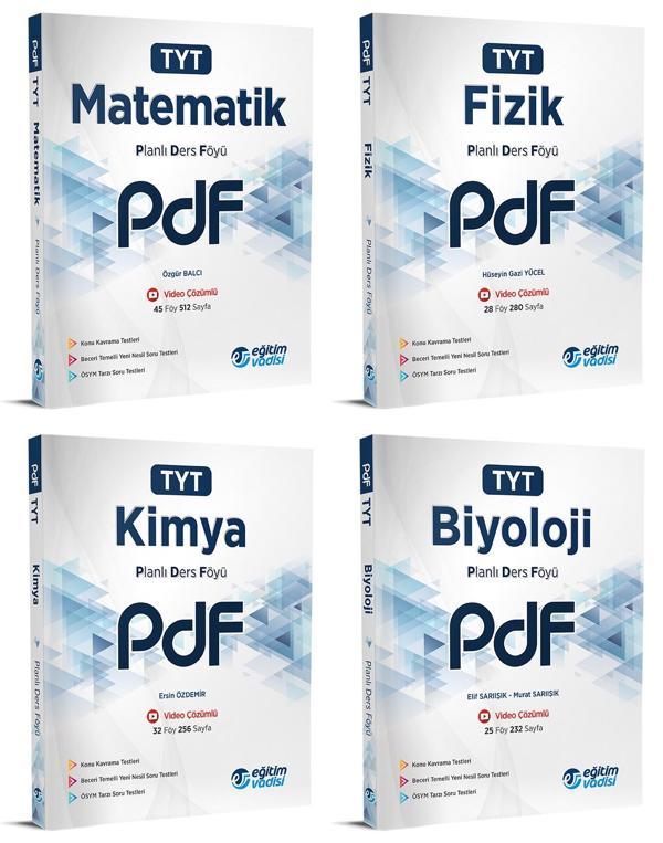 Eğitim Vadisi 2024 Tyt Matematik + Fizik + Kimya + Biyoloji Pdf Seti 4 Kitap - Eğitim Vadisi - Image 1