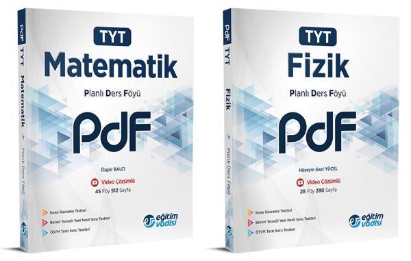 Eğitim Vadisi 2024 Tyt Matematik + Fizik Pdf Planlı Ders Föyü Seti 2 Kitap - Eğitim Vadisi - Image 1