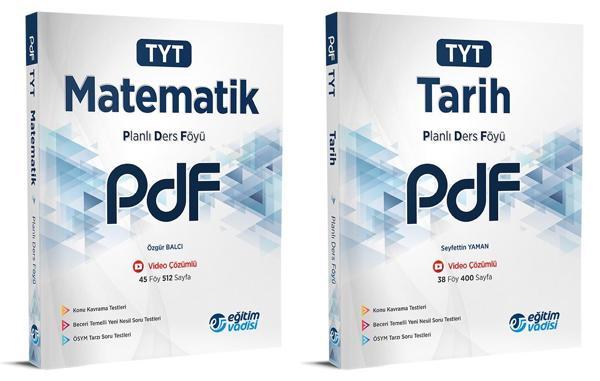 Eğitim Vadisi 2024 Tyt Matematik + Tarih Pdf Planlı Ders Föyü Seti 2 Kitap - Eğitim Vadisi - Image 1