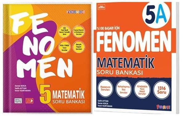 Fenomen Okul 2024 5. Sınıf Matematik A + B Soru Bankası Seti 2 Kitap - Image 1