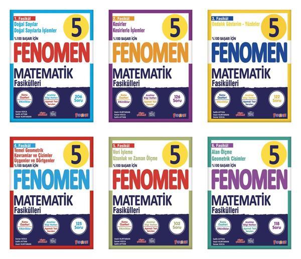 Fenomen Okul 2024 5. Sınıf Matematik Fasikül Seti (1-2-3-4-5-6) - Image 1