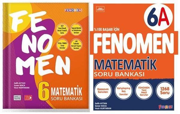 Fenomen Okul 2024 6. Sınıf Matematik A + B Soru Bankası Seti 2 Kitap - Image 1