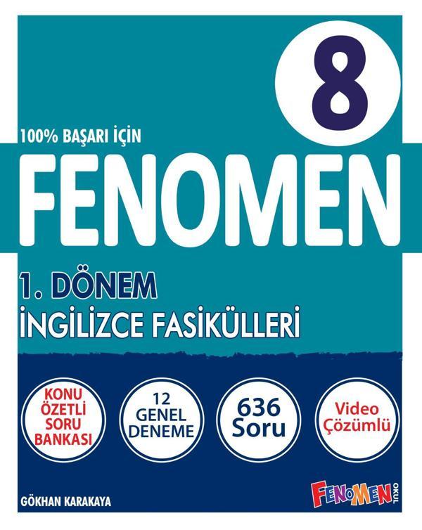 Fenomen Okul 2024 8. Sınıf Lgs 1. Dönem İngilizce Fasikülleri 12 Deneme - Image 1