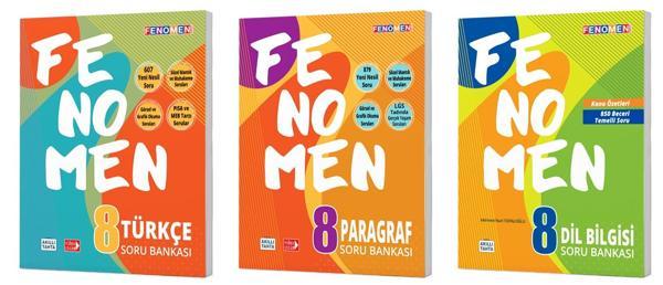 Fenomen Okul 2024 8. Sınıf Türkçe + Paragraf + Dil Bilgisi Soru Bankası Seti 3 Kitap - Image 1