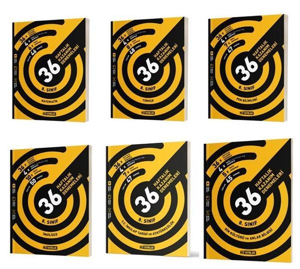 Hız Lgs 2024 8. Sınıf 36 Haftalık Deneme Seti 6 Kitap Tam Set - Hız Yayınları - Image 1