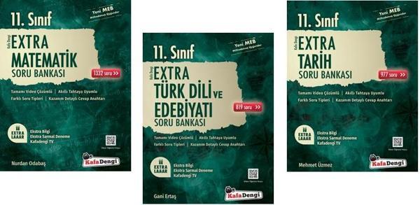 Kafadengi 2024 11. Sınıf Matematik + Edebiyat + Tarih Extra Soru Seti 3 Kitap - Kafa Dengi - Image 1