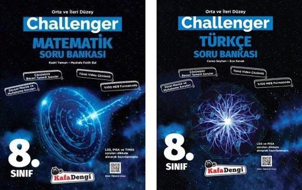Kafadengi 2024 8. Sınıf Lgs Türkçe + Matematik Challenger Soru Seti 2 Kitap - Kafa Dengi - Image 1