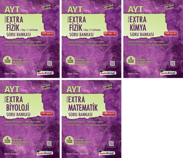 Kafadengi 2024 Ayt Matmeatik Fizik Kimya Biyoloji Extra Soru Bankası Seti 5 Kitap - Kafa Dengi - Image 1