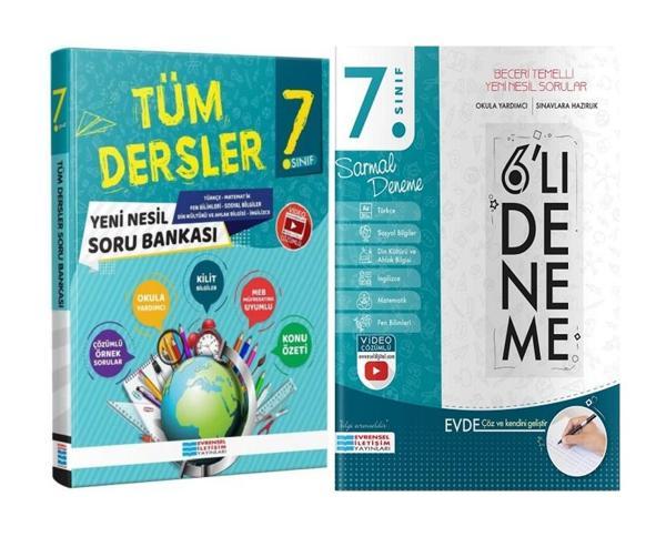 Evrensel İletişim 7. Sınıf Tüm Dersler Soru Bankası + Deneme Seti 2 Kitap 2023 - Evrensel İletişim Yayınları - Image 1