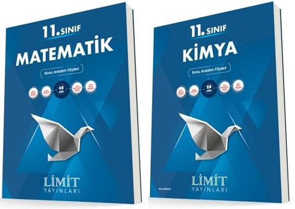 Limit 11. Sınıf Matematik + Kimya Konu Föyleri Seti 2 Kitap 2023 - Limit Yayınları - Image 1