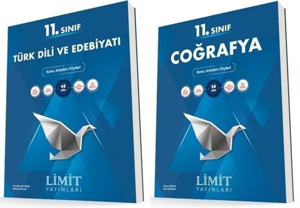 Limit 11. Sınıf Edebiyat + Coğrafya Konu Föyleri Seti 2 Kitap 2023 - Limit Yayınları - Image 1