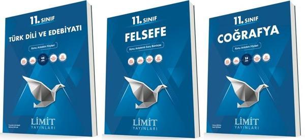 Limit 11. Sınıf Edebiyat + Felsefe + Coğrafya Konu Föyleri Seti 3 Kitap 2023 - Limit Yayınları - Image 1