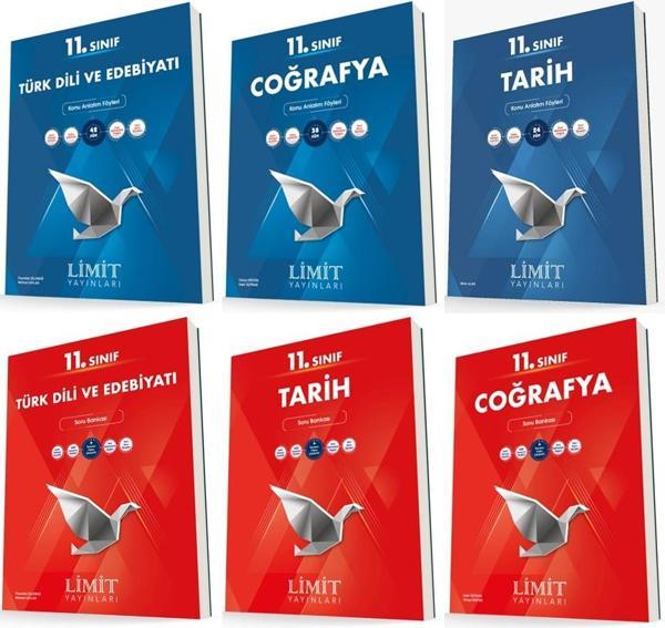 Limit 11. Sınıf Edebiyat + Tarih + Coğrafya Konu + Soru Seti 6 Kitap 2023 - Limit Yayınları - Image 1