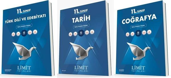 Limit 11. Sınıf Edebiyat + Tarih + Coğrafya Konu Föyleri Seti 3 Kitap 2023 - Limit Yayınları - Image 1